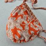 Endless Sun Orange Floral Triangle Tie Beach Bikini Bralette Swim Top S Small Photo 4