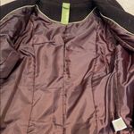 SOIA & KYO  chocolate brown wool belted jacket Small Photo 5