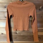 Daydreamer NWT  Waffle Knit Mock Neck Long Sleeve Tee Size XS Photo 2