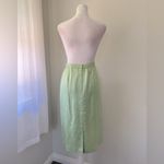 Vintage ‘90s Papell 100% Silk Green Beaded Short Sleeve Jacket + Midi Skirt Set Size 14P Photo 8