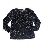 J.Crew  Size XXS Black and White Polka Dot Top. Photo 1