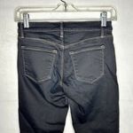 J Brand  Mid-Rise Straight Crop Dark Wash Black Distressed Jeans Size 24 (24x25) Photo 5