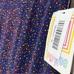 LuLaRoe 👑 Madison Skirt Navy/Dot Print XL NWT Photo 3
