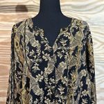 Catherines Catherine’s Print Blouse Top Black Print Size 2X Career Office Church Mature Photo 3