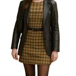 Emory park  Plaid Mesh‎ Long Sleeve Bodycon Mini Dress Size Small Light Academia Photo 0