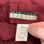 New York Studio Pants Womens 4 Burgundy Stirrup Proportioned Fit Rayon Vintage Purple Photo 2