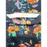 ZARA Women's Ruched Short Sleeve Floral V Neck Top Blouse Navy Blue Size XS Photo 1