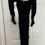 Norma Kamali  Off Shoulder Slinky Dress in Black Photo 8