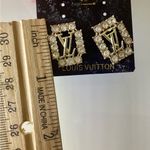 Fashion Logo Stud Earrings Gold Photo 2