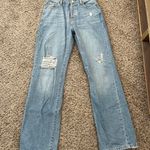 Rsq Jeans Light Wash Ripped Mom Jeans Photo 0