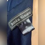 Jessica Howard 👗 Navy Blue Paisley Print 2-Piece Midi Dress Set – Size 12 Photo 2