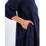 NWT Tuckernuck POMANDER PLACE Mabel in Navy Blue Cotton Maxi Dress M Size M Photo 3