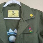 CBONZ Watch Your Back Evil Eye Organic Hemp Cotton Jumpsuit in Green Large Photo 4