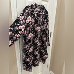 BODY TOUCH Classics floral button down night gown shirt size 2X black pink Photo 7