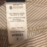 Patagonia Inga Shorts Women's 8 White Tan Striped Low Rise Slim Fit 30" Waist Photo 2