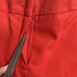 Rafaella  Women’s Red Cuffed Pants Size 10 Inseam 27.5‎ Photo 3