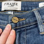 frame denim  Le High Straight Medium Wash Jeans Womens 24 Blue Denim Zip Fly Photo 7