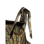 Vidussa Off Shoulder Top Womens Size Medium Gold Shimmer Tie Sleeve Short Sleeve Photo 3