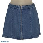 Forever 21 Mini Jean Zipper Skirt Size S Photo 0