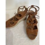 KANNA Ladies Suede Sandals Wedges Espadrilles Lace Up Rust Size 40 US‎ 7.5 Spain Photo 2