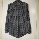 Equipment NWOT  Logo Signature Satin Button-Up black Blouse size medium Photo 7