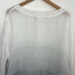 Pure Jill Linen Top Ombre Striped Kimono Oversized size Small white and blue Photo 6