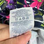 Lands' End  Navy Floral Striped Dolman Sleeve Belted Cotton Midi Dress Size L Photo 7