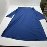 Ming Wang  Textured Panel Knit Sheath Dress  Womens Size 1X Blue Office Event NEW Photo 12