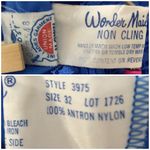 Wonder Maid SMALL VINTAGE 70s USA Blue Lace Teddy Antron Nylon Sissy Snap Crotch Photo 8