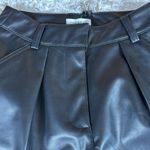 Topshop  Women's Faux Leather Pleated, Highrise Pants, Size 2 Photo 3