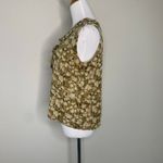 Kate Hill  Silk Brown Cream Tan Sleeveless Blouse Sz 8 Photo 2
