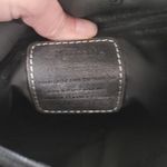 Fossil Vintage Y2K era  black leather shoulder bag with white stitching. Photo 13