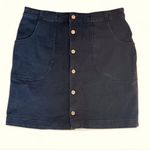 Marine layer  Black Button-Front Denim Skirt, size 14 Photo 0