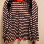 Misook  Red, White & Black Tweed Knit Gold Button Front Geometric Jacket Size XL Photo 1