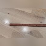 Banana Republic women’s snakeskin textured thin brown leather belt size medium Photo 2