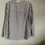 Merona  Blue‎ Pink Popover Blouse Photo 4