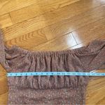 ASTR  the label off the shoulder boho floral chiffon sleeve crop top M Photo 8