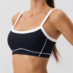 Berlook Activewear Black Contrast Strap Sports Bra Photo 0