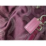 Coach Crimson Red Art Signature C Jacquard Dotted Sophia Satchel Shoulder Bag Photo 6