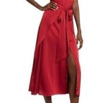 AMYLYNN Backless Satin Dress Jolie Satin Slip Dress in Burgundy Size Small Red Photo 0