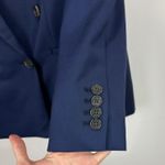 J.Crew Relaxed Double Breasted Blazer Jacket City Twill Viscose Navy US 2 NWT Photo 6