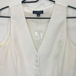 J.Crew NEW Slim Fit Tuxedo Suit Vest City Crepe Ivory Classic Minimalist US 4 Photo 5