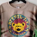 Grateful Dead  tye dyed tan/ green sweatshirt, medium Photo 1
