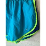 Nike Women's  Dri Fit Shorts in Black with Lime Green and Navy Trim, Size M Photo 1