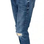 Gap Women’s Dark Denim Girlfriend Jeans Distressed Straight Leg Size 4/27 Photo 3