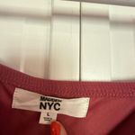 Steve Madden Madden NYC pink shirred corset puff sleeve cropped blouse large Photo 3