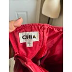 VINTAGE Chia 100% leather corset and lace strapless dress, 80s/90s size 4 Red Photo 6