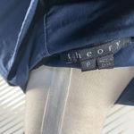 Theory  Olia Hooded Belted Jacket‎ in Navy Blue Photo 7