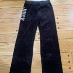 Juicy Couture Pam Gela Velour Straight Leg Sequin Logo Black Sweatpants Women 14 Photo 0