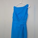 Chiara Boni La Petite Robe Cinthia Drape Front Sheath Dress Blue Photo 4